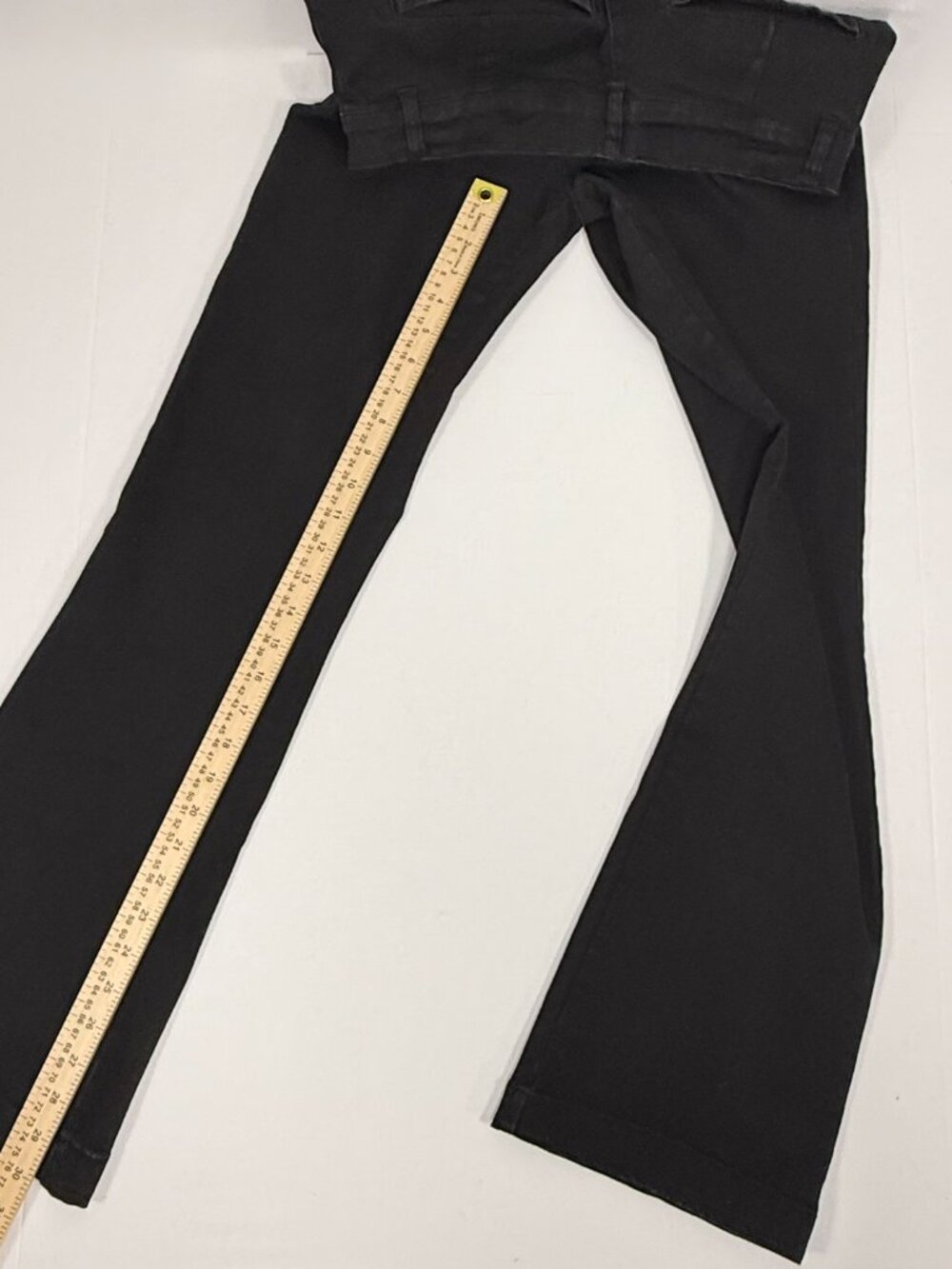 Stretch Flare Brass Black Cotton Blend Bootcut Trouser Pants Size 8 - Picture 8 of 9